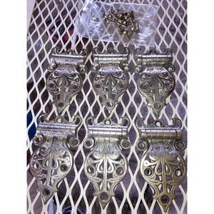 Decorative Chrome Hinges Lot Of 6